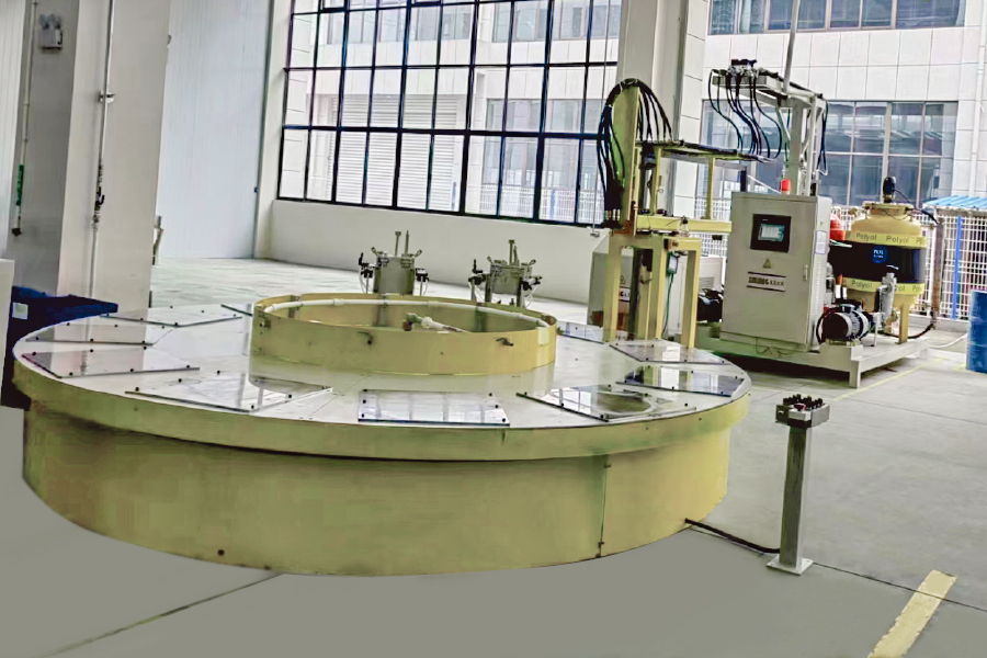 Drejebord skuminjektionsmaskine Produktionslinje Drejebord skuminjektionsmaskine Produktionslinje